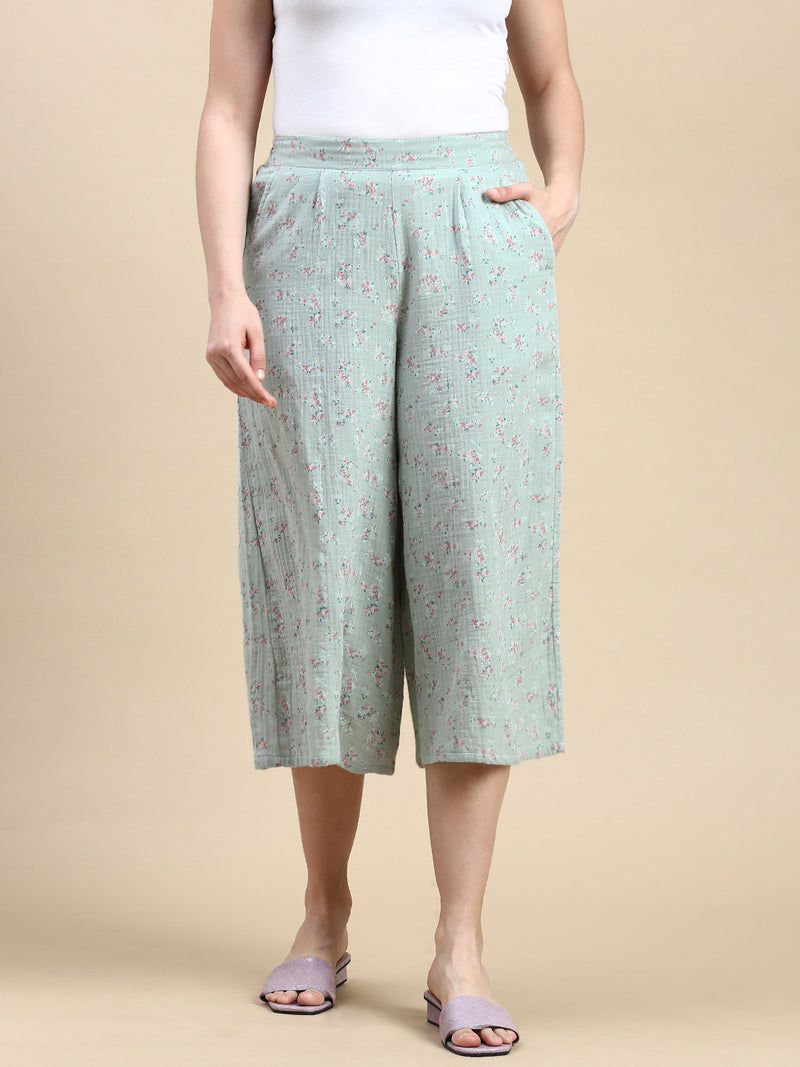 Culottes AOP-Mint Green - De Moza