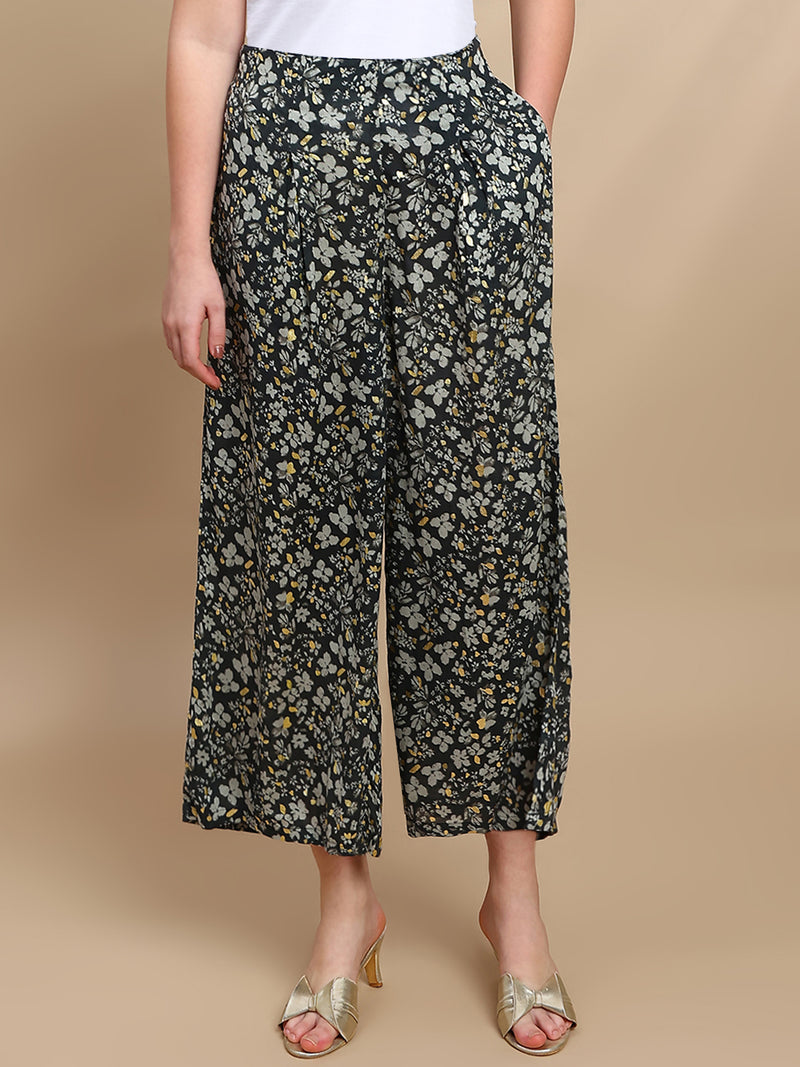 De Moza Women Festive Palazzo Grey - De Moza