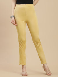 De Moza Women's Festive Pants Gold - De Moza