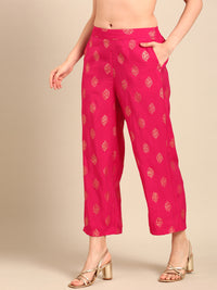 Palazzo All Over Print-Pink - De Moza