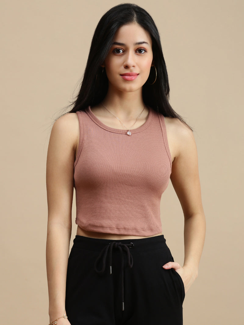 De Moza Women Casual Top Mocha Mousse