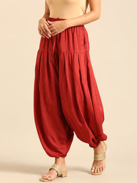 Harem Pant-Brick Red - De Moza