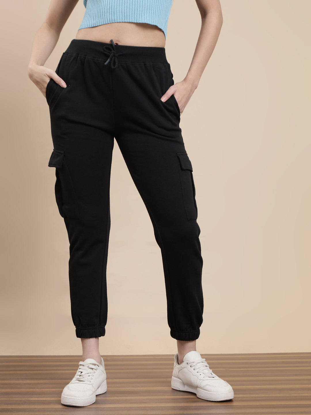 De Moza Women Casual Jogger Black