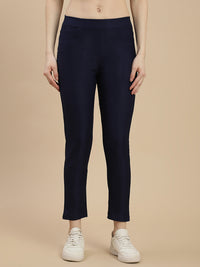 De Moza Women's Casual Jegging Navy Blue - De Moza