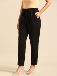 Straight Pant-Black - De Moza