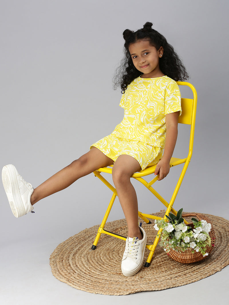 PIPIN Girls Co-ord Set Yellow