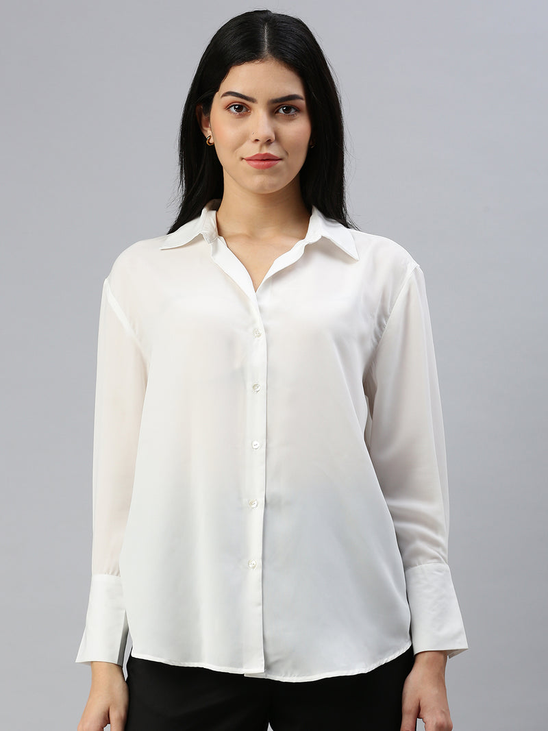 De Moza Women Shirt Offwhite