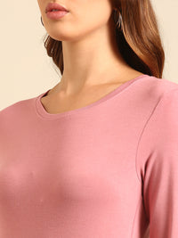 T-Shirt Long Sleeve-Dusty Pink - De Moza