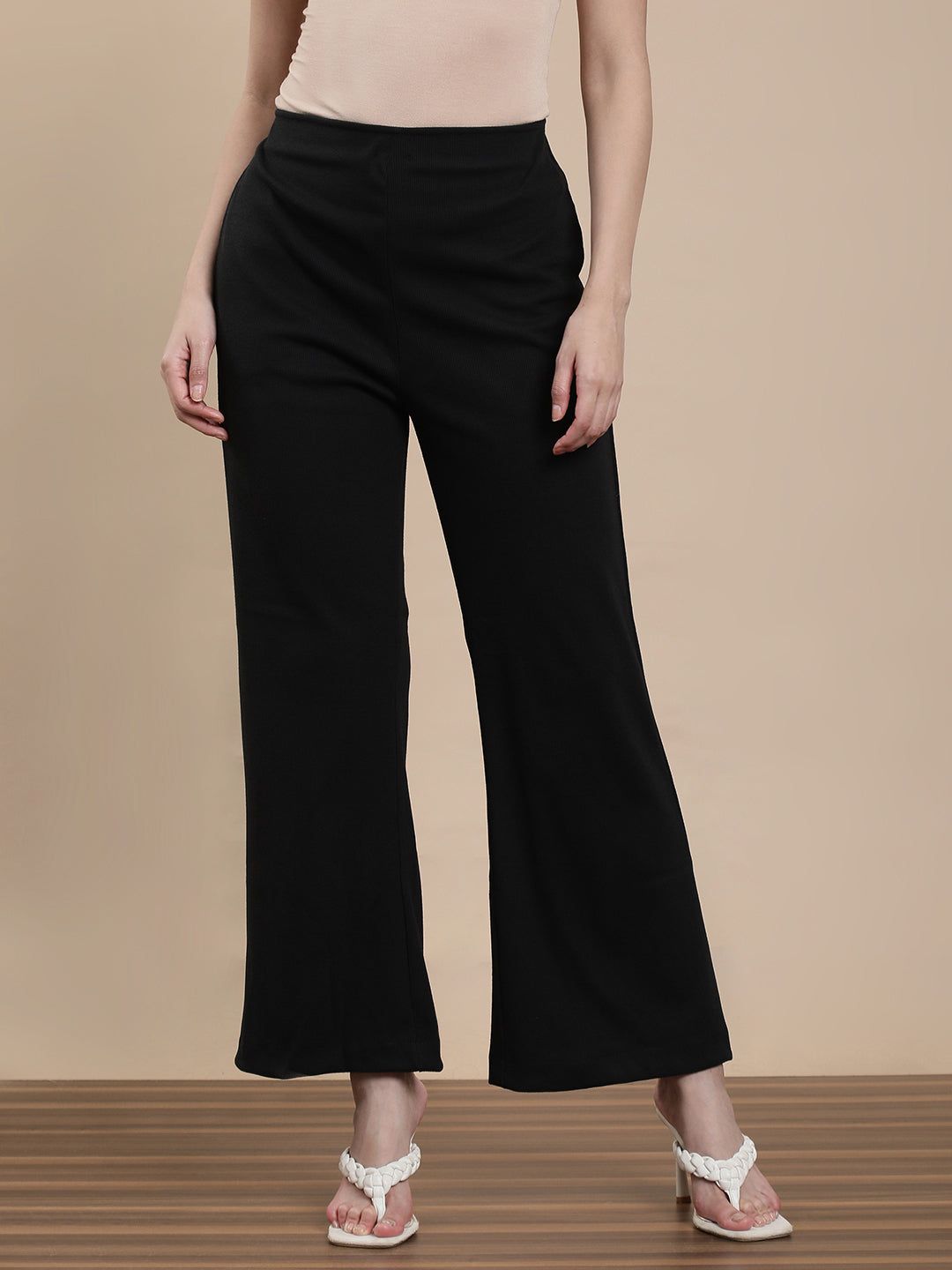 De Moza Women Casual Tregging Black