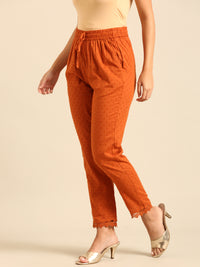 Straight Pant-Flame Orange - De Moza