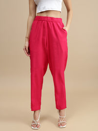 De Moza Women Festive Pants Fuchsia