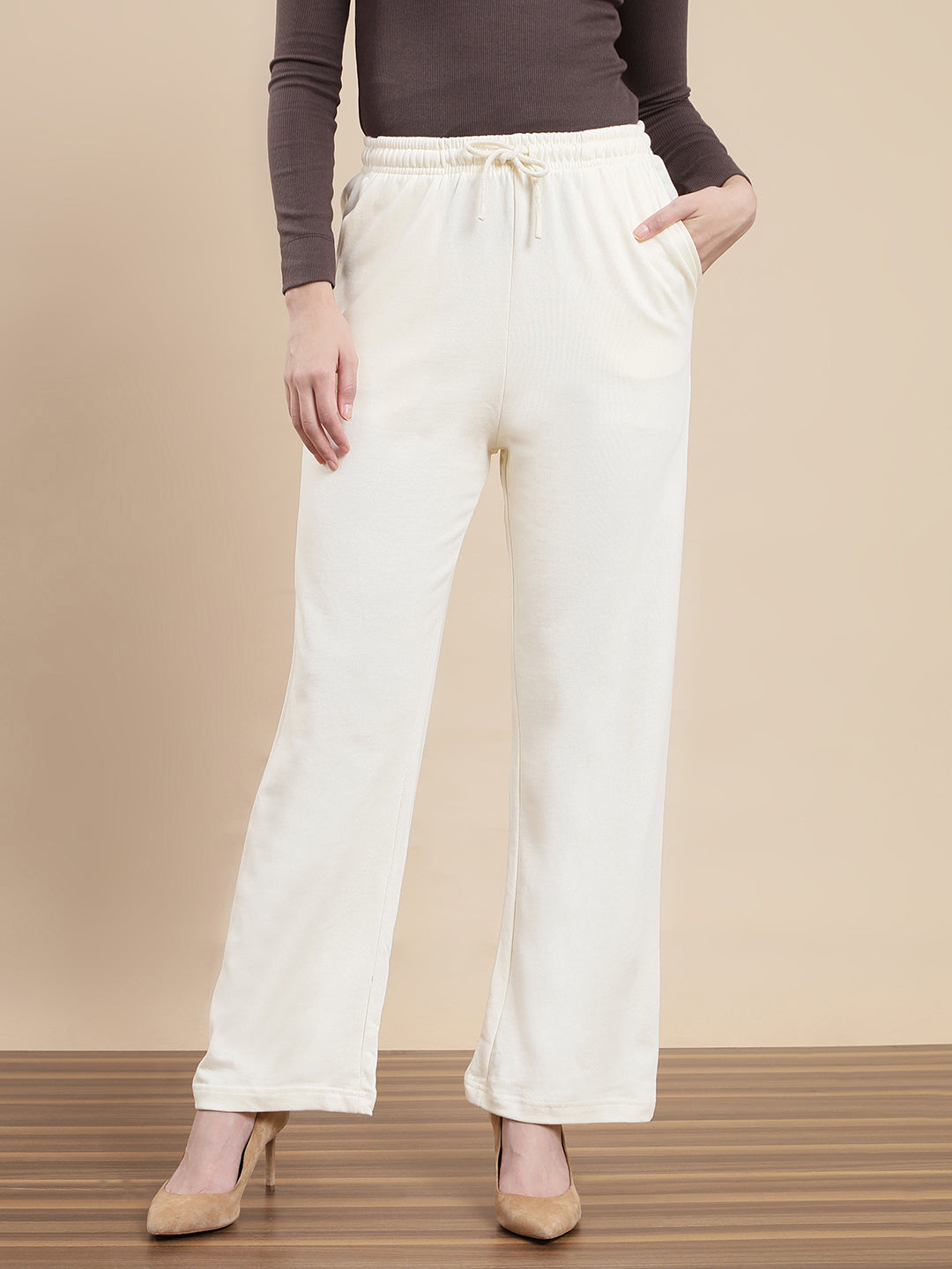 De Moza Women Casual Pants Cream