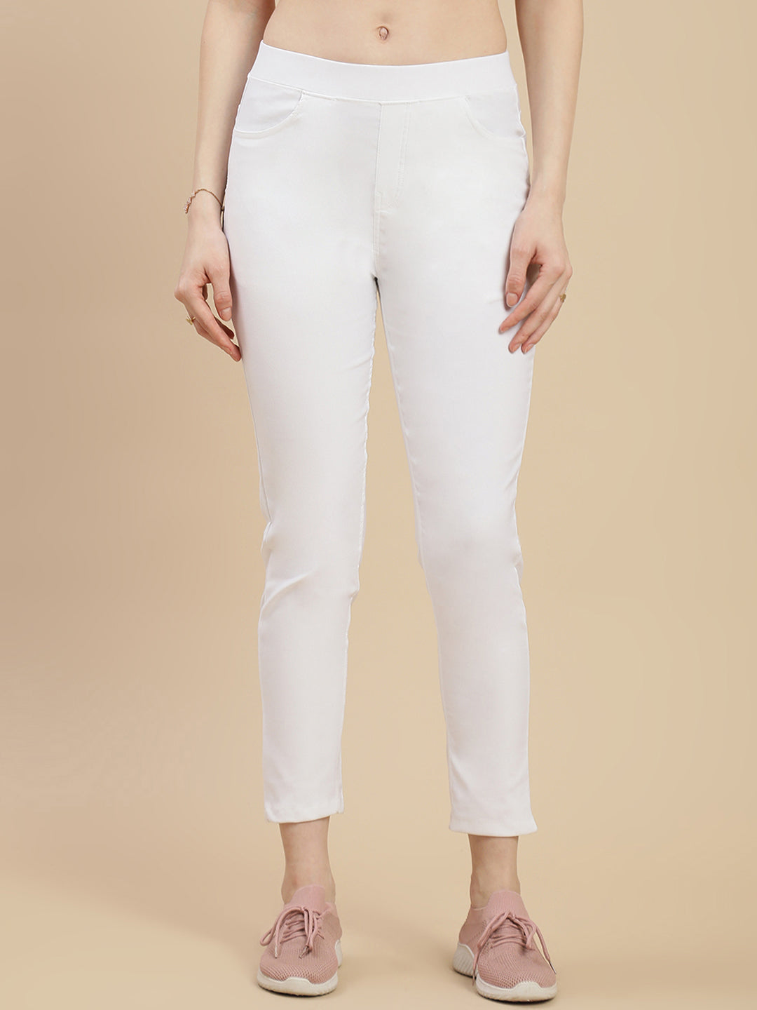 De Moza Women Casual Jegging White
