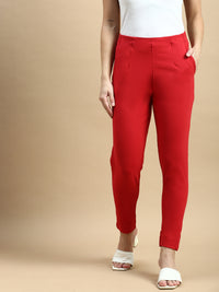 Super Stretch Kurti Pant-True Red