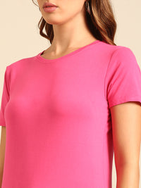 T-Shirt Regular Sleeve-Pink - De Moza