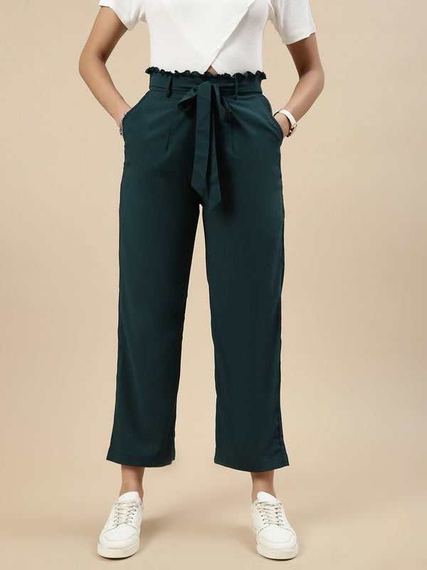 Tie-Up Pants-Teal - De Moza
