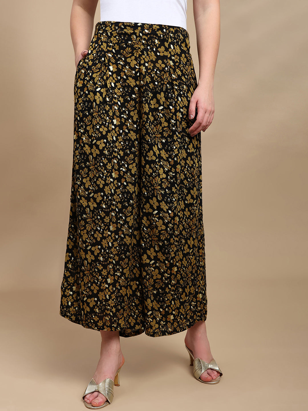 De Moza Women Festive Palazzo Black - De Moza