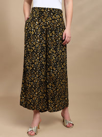 De Moza Women Festive Palazzo Black - De Moza