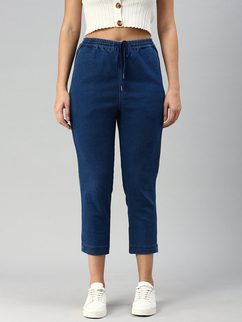 De Moza Women Jogger Mid Blue