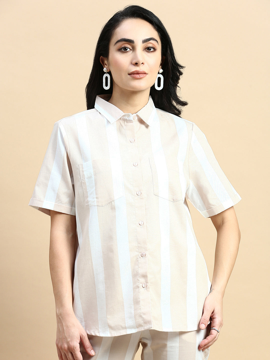 Shirt-Beige - De Moza