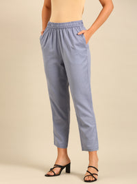Cigarette Pants-Powder Blue - De Moza