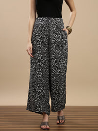 De Moza Women Casual Palazzo Black - De Moza