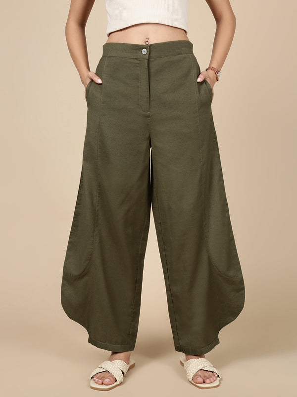 Jasmine Pant-Olive - De Moza