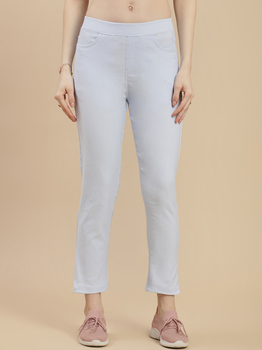 De Moza Women's Casual Jegging Ice blue - De Moza