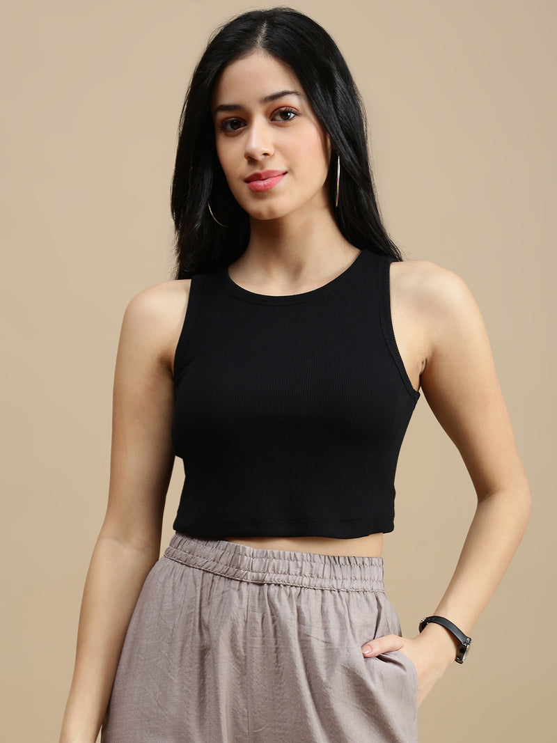 De Moza Women Casual Top Black