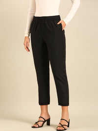 Straight Pant-Black - De Moza