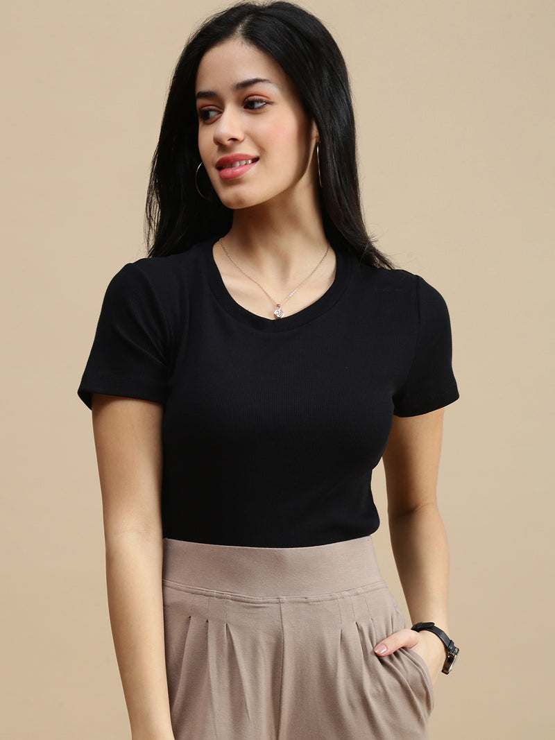 De Moza Women Casual Top Black