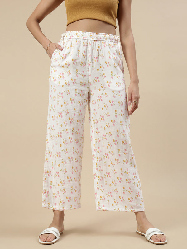 Casual Palazzo-White - De Moza