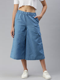 De Moza Women Culottes Ice Blue