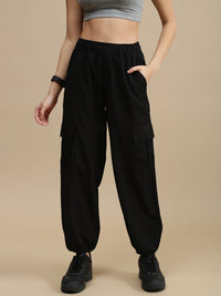 De Moza Women Casual Pants Black