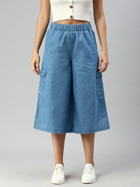 De Moza Women Culottes Light Blue