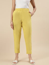 Casual Straight Pant-Light Mustard
