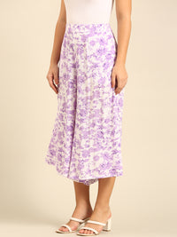 Printed Culottes-Lilac - De Moza