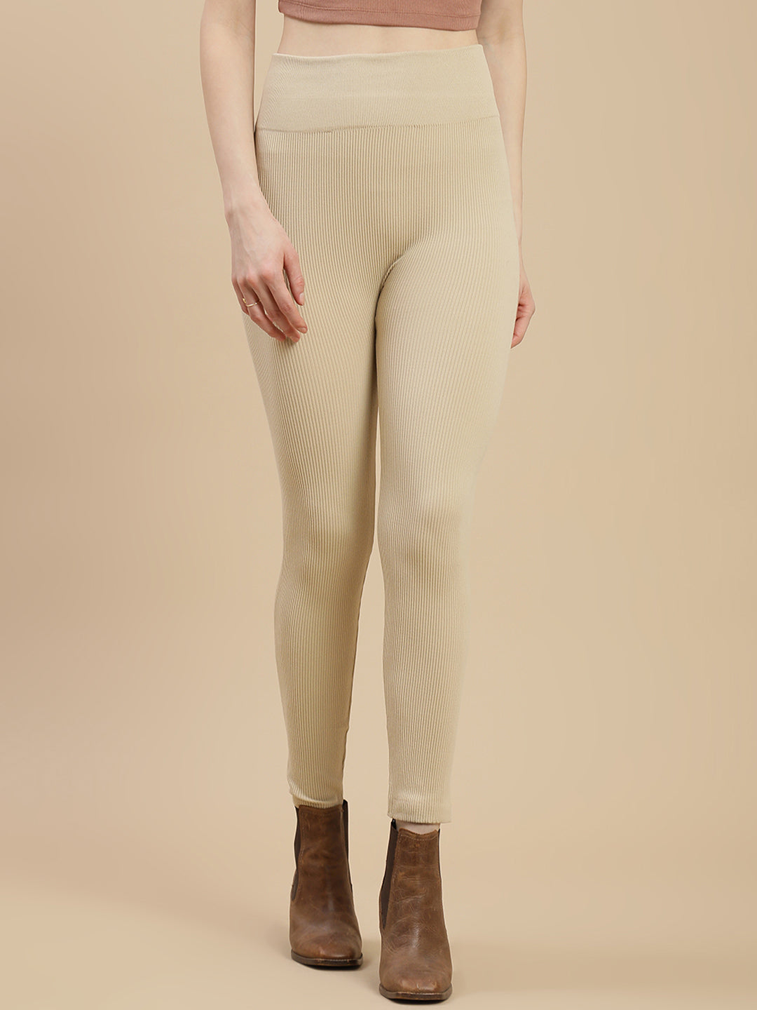De Moza Women Winter Leggings Beige