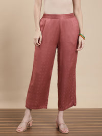 De Moza Women Co-ords with Pack of Top & Palazzo Dark Peach