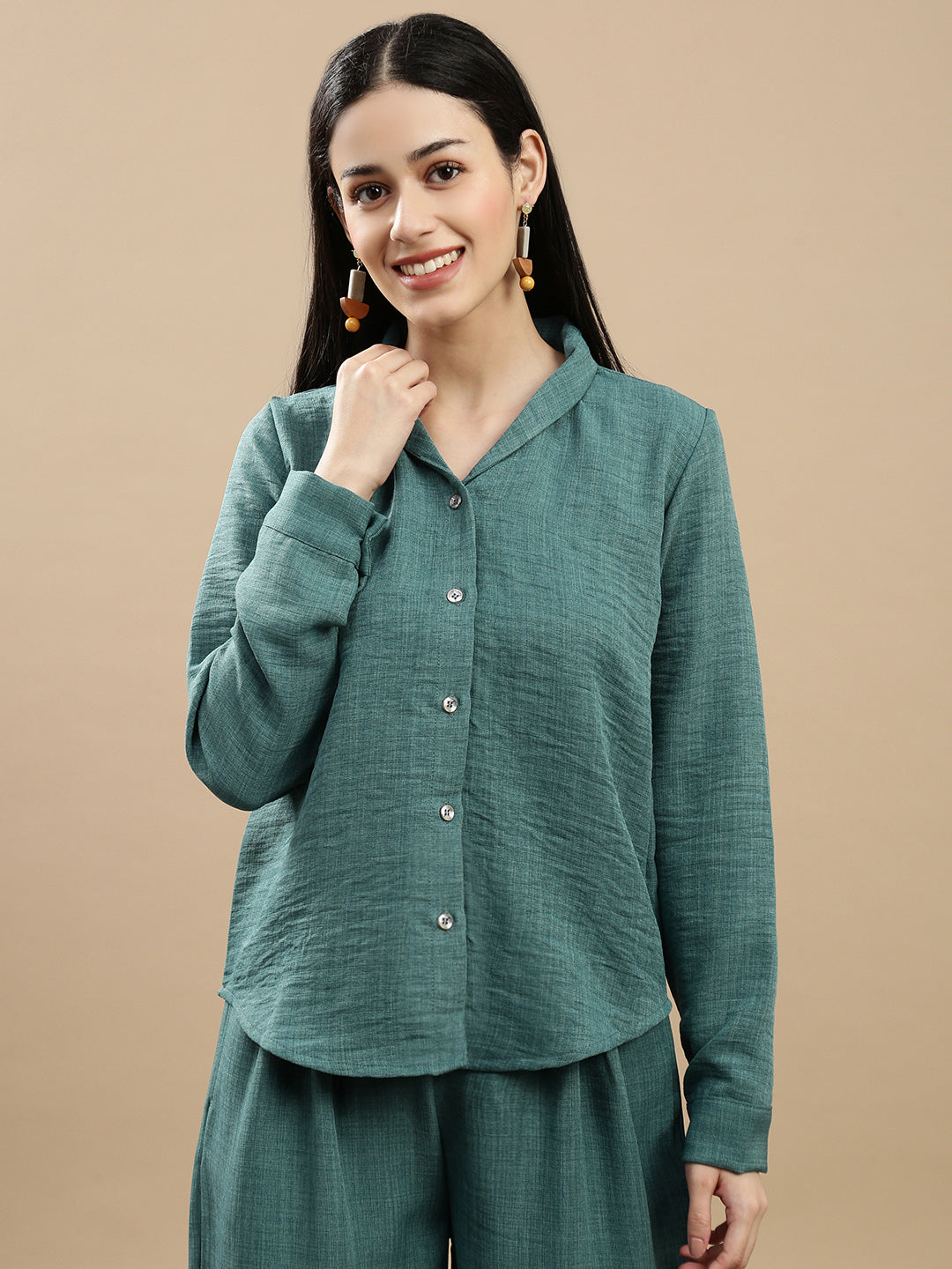 De Moza Women Casual Top Dark Teal