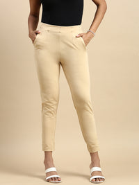 Super Stretch Kurti Pant-Beige - De Moza