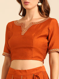 Blouse-Rust Orange - De Moza