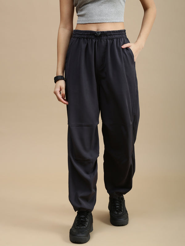 De Moza Women Casual Pants Dark Grey - De Moza