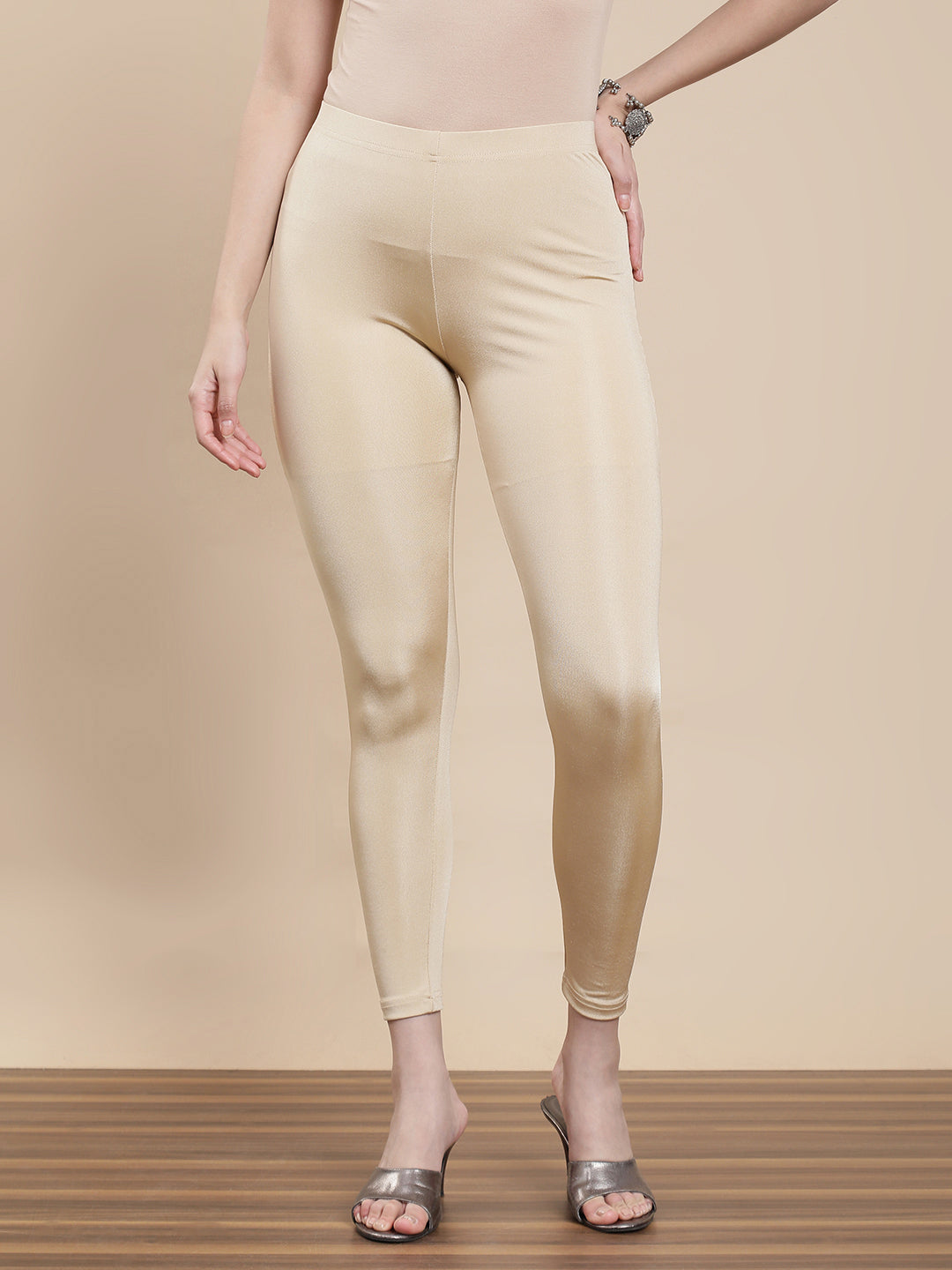 De Moza Women Festive Pants Light Gold