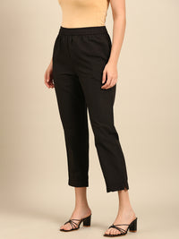 Cigarette Pants-Black - De Moza