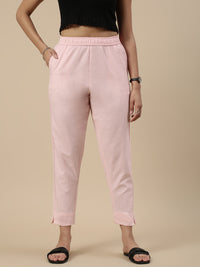 Casual Straight Pant-Baby Pink