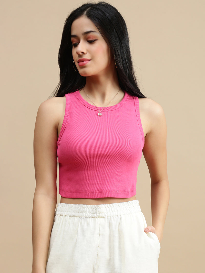 De Moza Women Casual Top Fuchsia