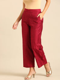 Palazzo Checked-Pink - De Moza