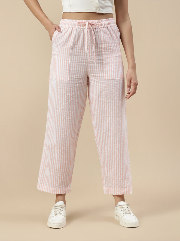 Casual Pant-Peach - De Moza