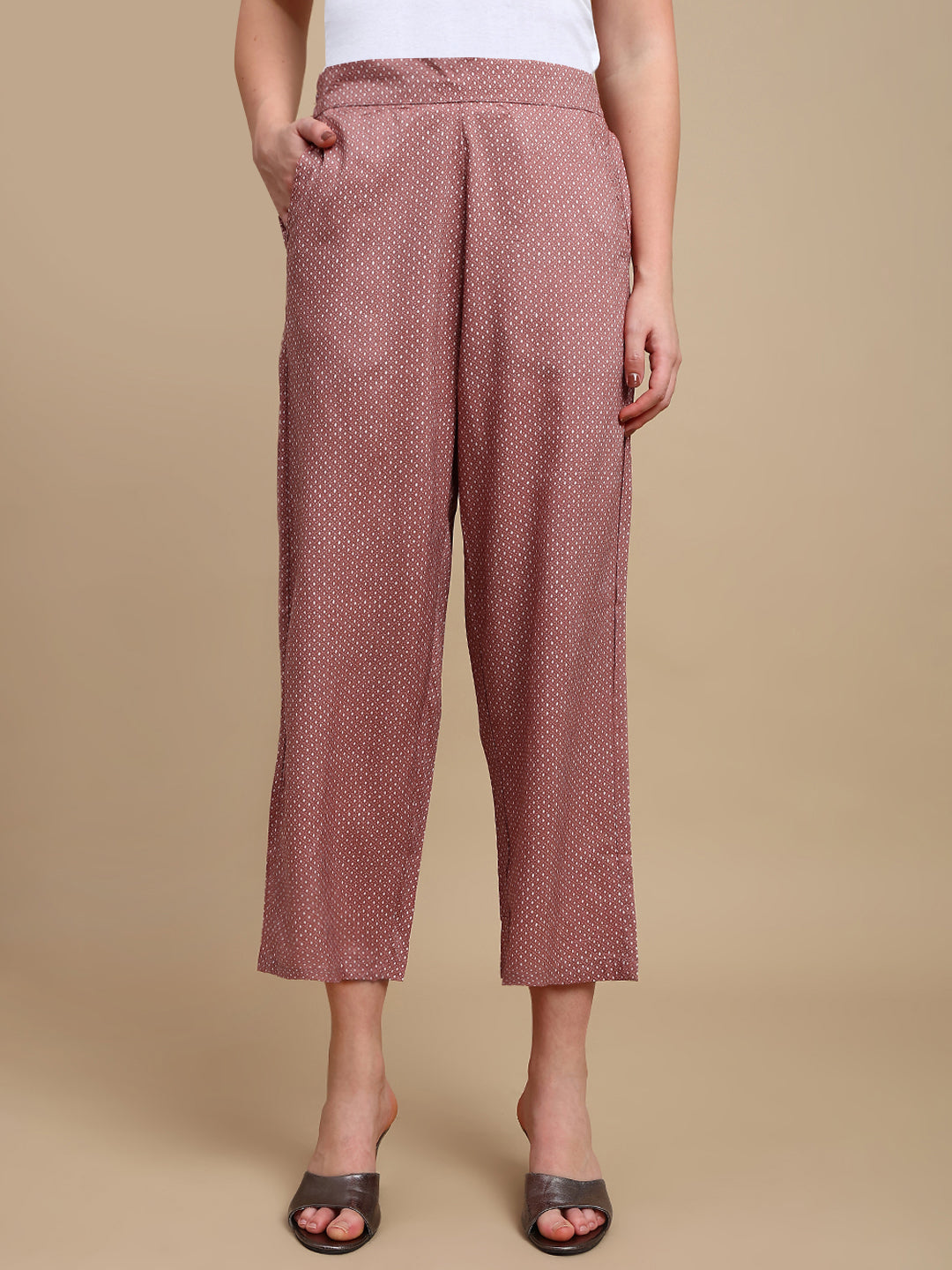 De Moza Women Casual Palazzo Maroon - De Moza